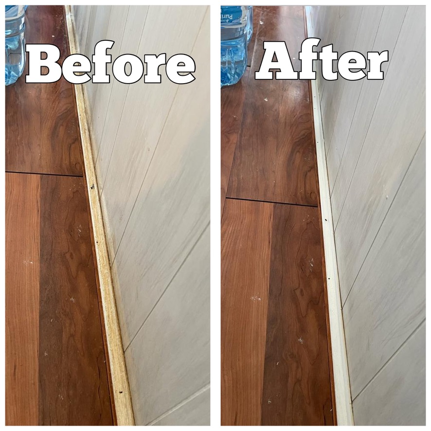 Before and After Office Baseboard Cleaning