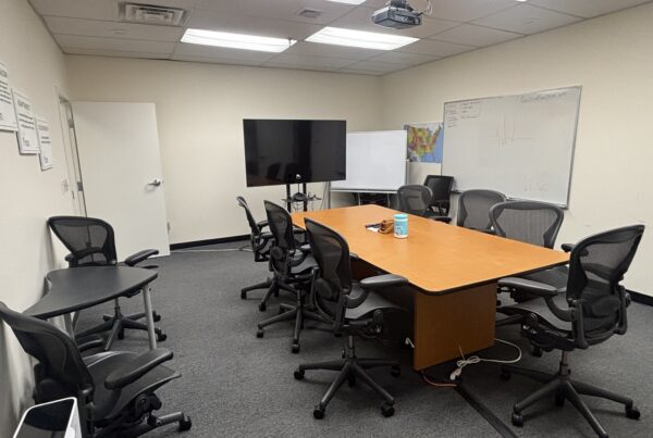 Professionally cleaned and inviting conference room